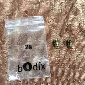 Rainbow Metallic Hollow Plug Titanium 2Gauge